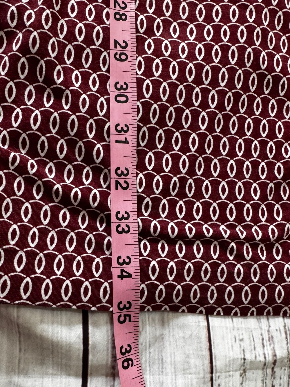 Boden Burgundy Geometric Cowl Neck Dress US 8 UK 12 - Picture 7 of 10